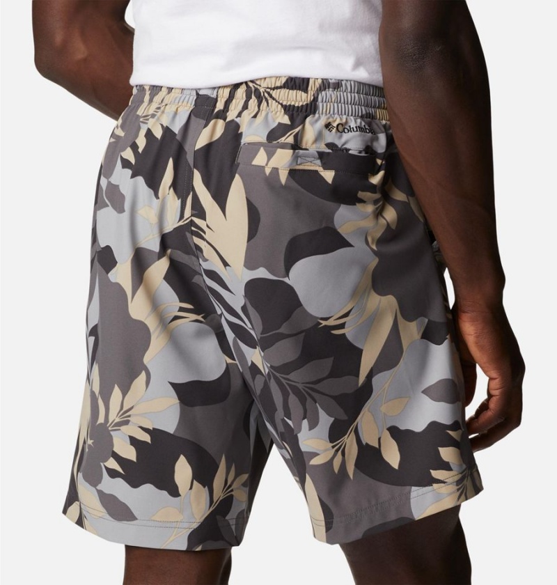 Grey Men's Columbia Summertide Stretch Printed Shorts | 6120-GVQPX