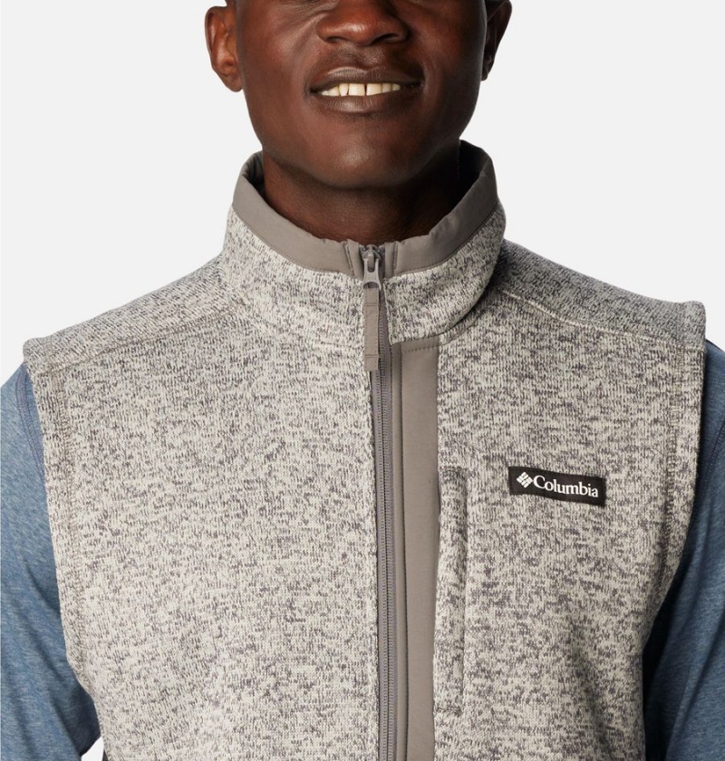 Grey Men's Columbia Sweater Weather Vest | 1407-VHILO