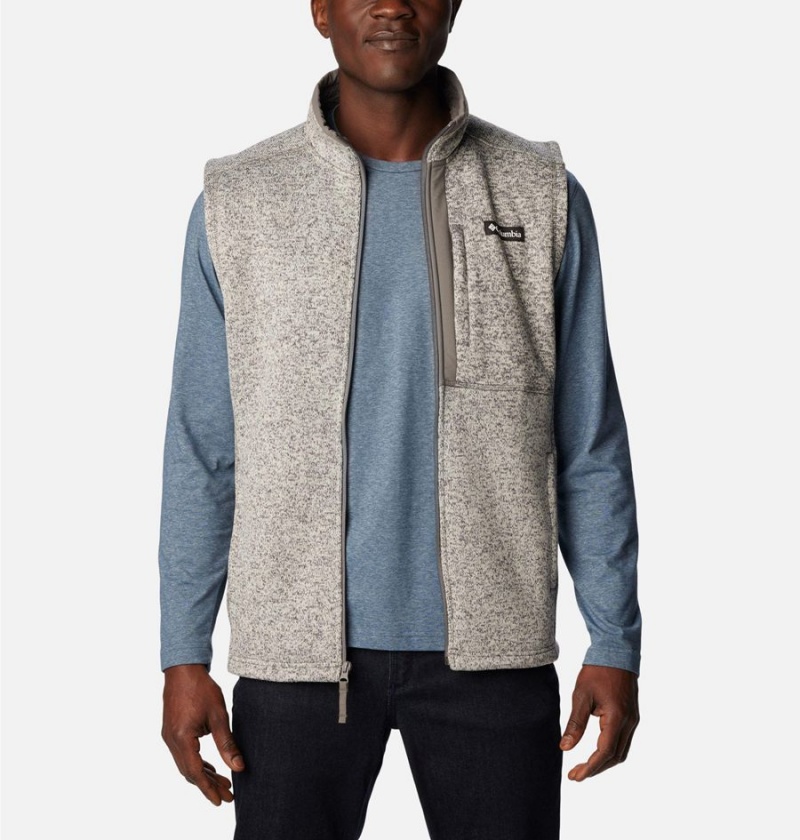 Grey Men's Columbia Sweater Weather Vest | 1407-VHILO