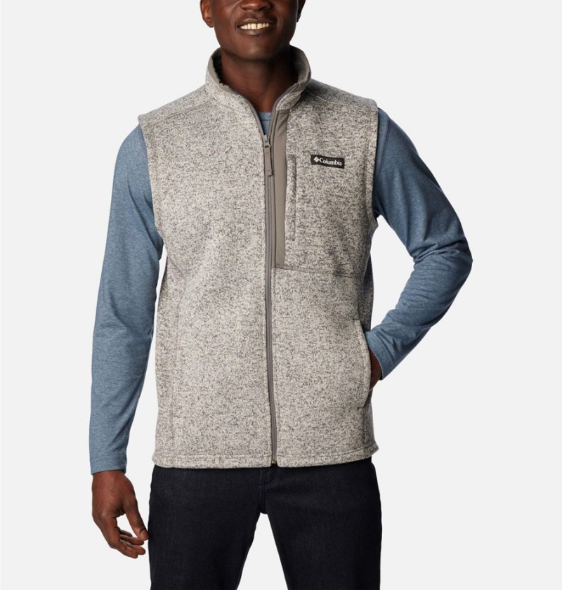 Grey Men\'s Columbia Sweater Weather Vest | 1407-VHILO