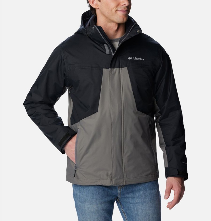 Grey Men\'s Columbia Tunnel Falls Interchange 3 In 1 Jackets | 3425-WKZOG