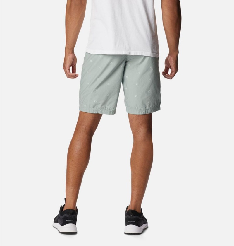 Grey Men's Columbia Washed Out Printed Shorts | 5841-LWHRX