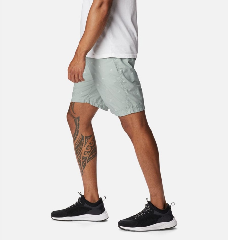 Grey Men's Columbia Washed Out Printed Shorts | 5841-LWHRX