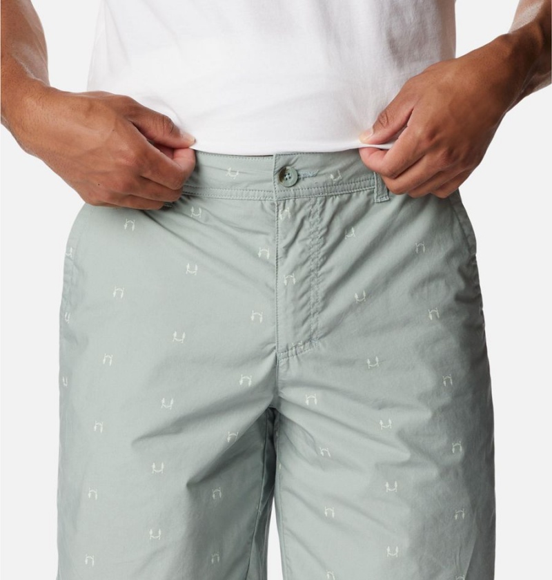 Grey Men's Columbia Washed Out Printed Shorts | 5841-LWHRX