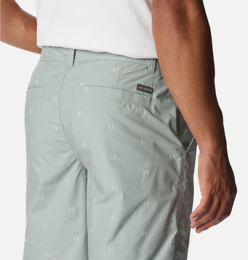 Grey Men's Columbia Washed Out Printed Shorts | 5841-LWHRX