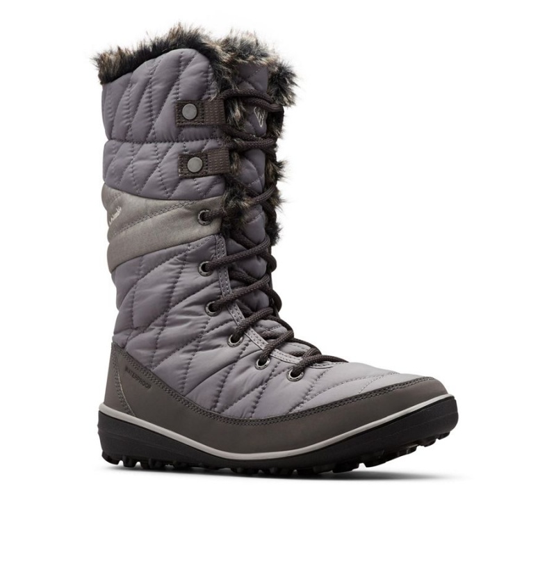 Grey Women's Columbia Heavenly Omni Heat Waterproof Boots | 3702-NUKPQ