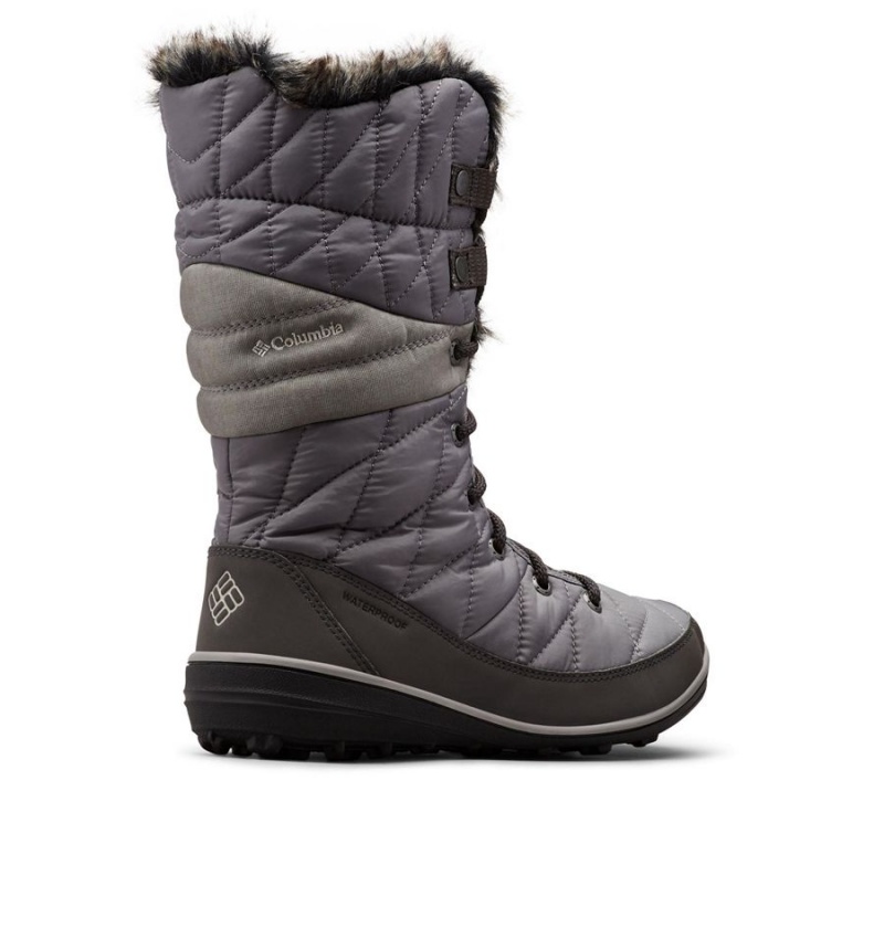 Grey Women's Columbia Heavenly Omni Heat Waterproof Boots | 3702-NUKPQ