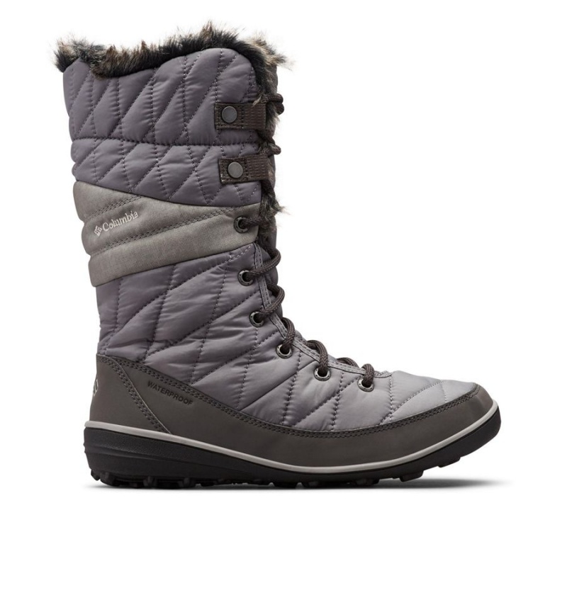 Grey Women\'s Columbia Heavenly Omni Heat Waterproof Boots | 3702-NUKPQ