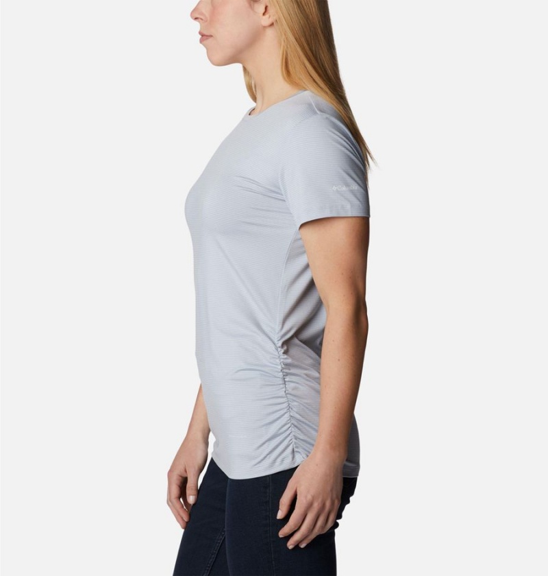 Grey Women's Columbia Leslie Falls Short Sleeve T-Shirt | 8174-FWLGD