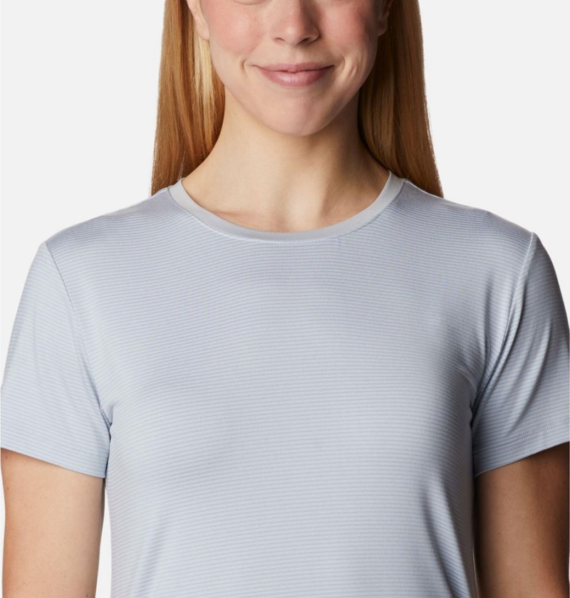 Grey Women's Columbia Leslie Falls Short Sleeve T-Shirt | 8174-FWLGD