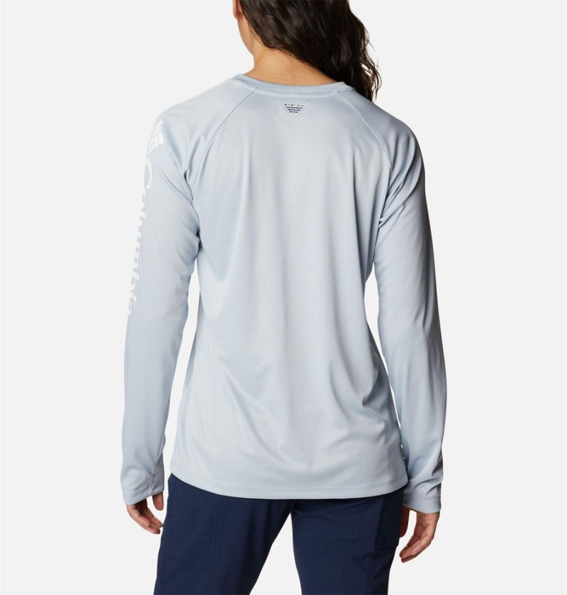 Grey Women's Columbia Tidal PFG Heather Long Sleeve T-Shirt | 2604-OUXNW