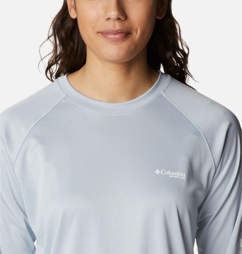 Grey Women's Columbia Tidal PFG Heather Long Sleeve T-Shirt | 2604-OUXNW