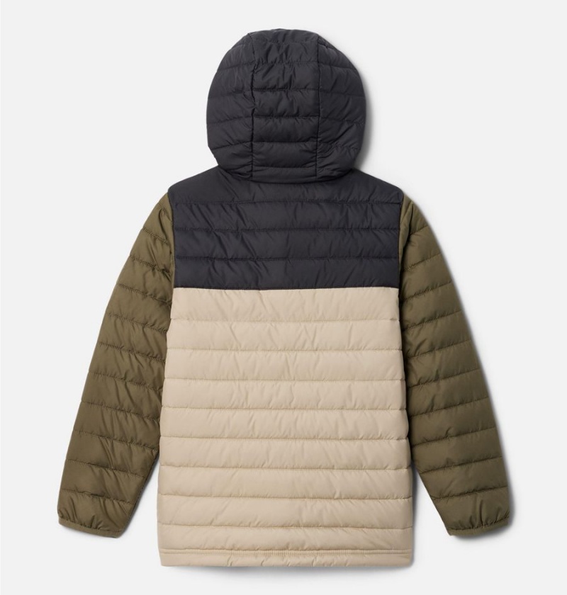 Khaki Kids' Columbia Powder Lite Hooded Jacket | 1768-PBJFS