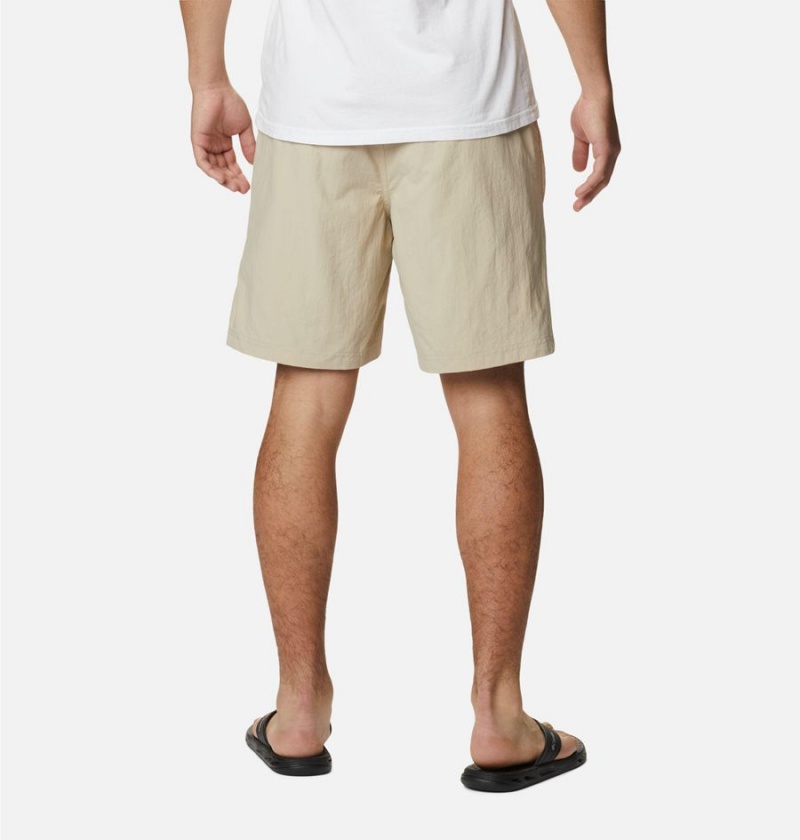 Khaki Men's Columbia Deschutes Valley Reversible Shorts | 5261-FYSVA