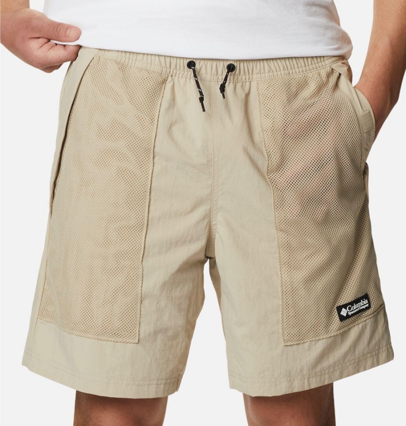 Khaki Men's Columbia Deschutes Valley Reversible Shorts | 5261-FYSVA