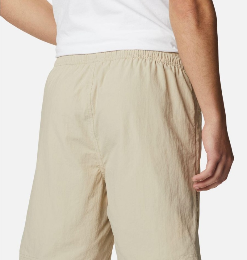 Khaki Men's Columbia Deschutes Valley Reversible Shorts | 5261-FYSVA