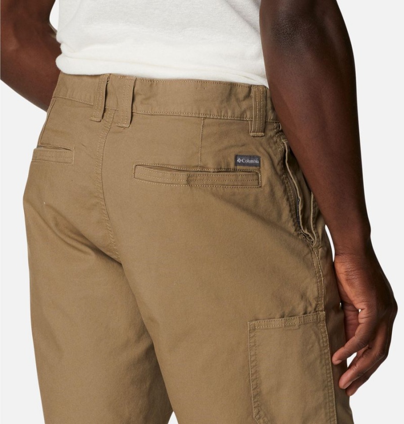 Khaki Men's Columbia Flex ROC Shorts | 6174-BZWYP