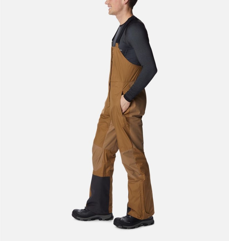 Khaki Men's Columbia Iceventure Ski Bib Pants | 9475-ULXEH