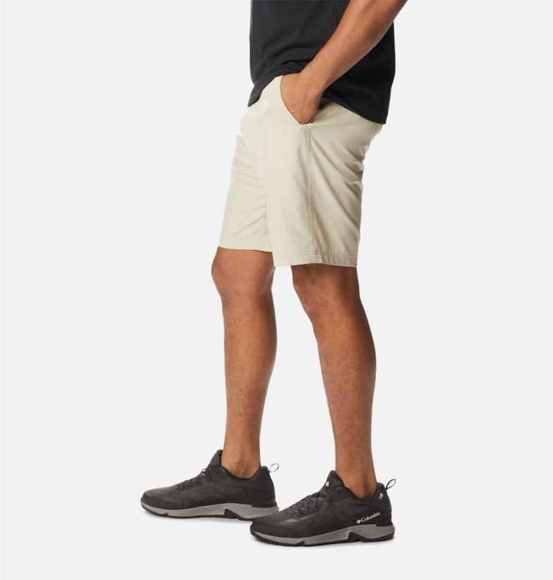 Khaki Men's Columbia Iron Mountain Trail Shorts | 8196-TCQNJ