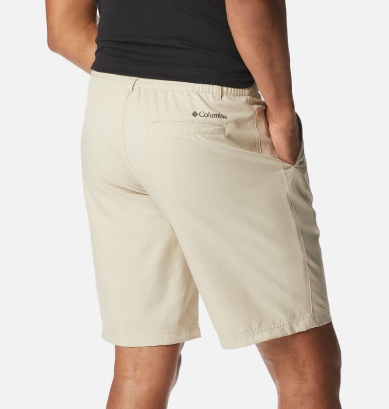 Khaki Men's Columbia Iron Mountain Trail Shorts | 8196-TCQNJ