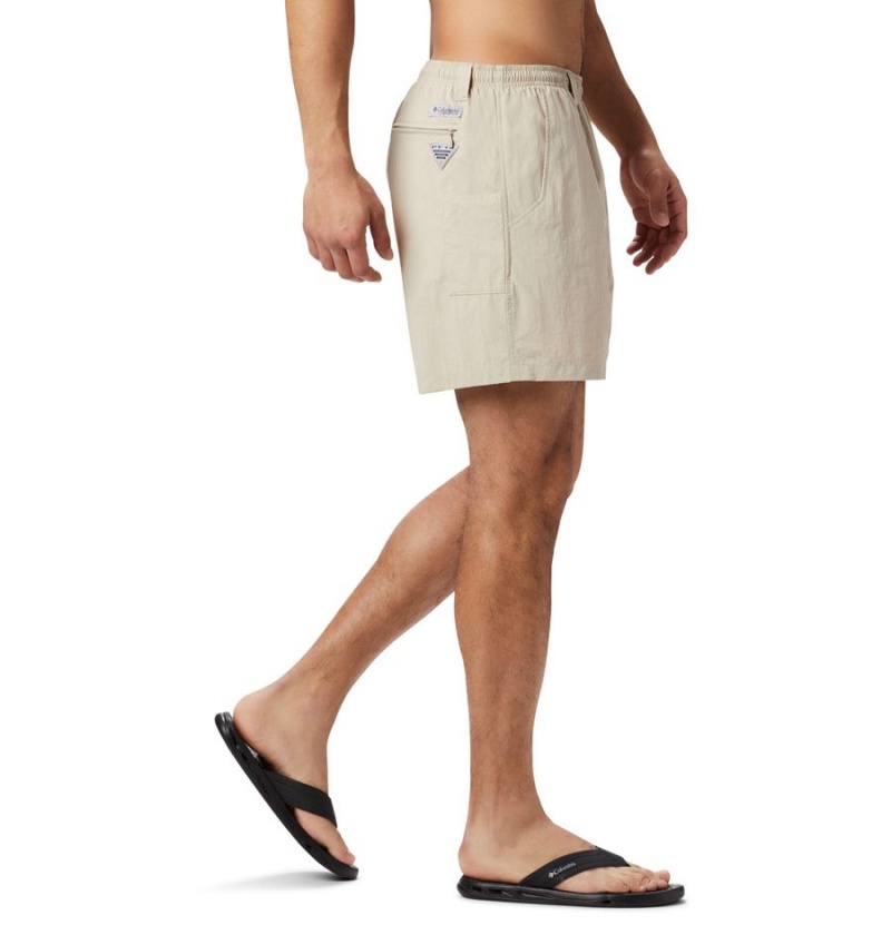 Khaki Men's Columbia PFG Backcast III Water Shorts | 6274-OQDWV