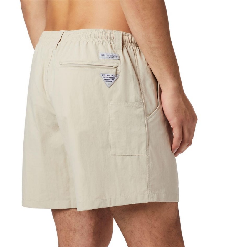 Khaki Men's Columbia PFG Backcast III Water Shorts | 6274-OQDWV