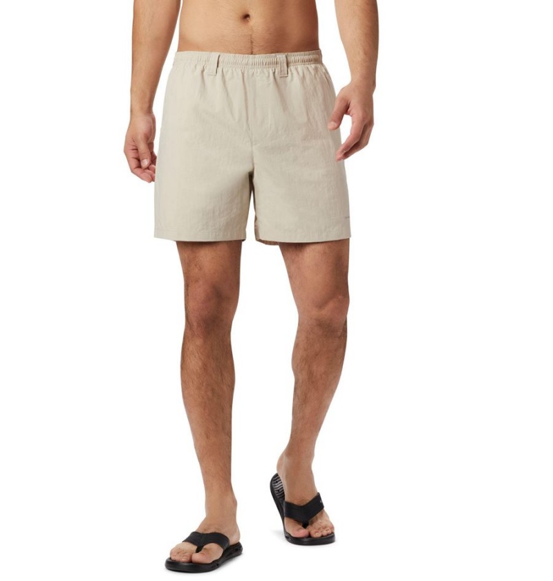 Khaki Men\'s Columbia PFG Backcast III Water Shorts | 6274-OQDWV