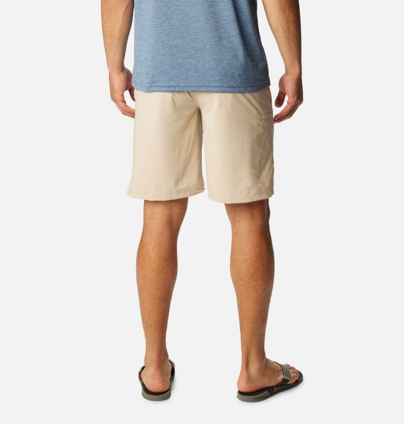 Khaki Men's Columbia PFG Grander Marlin II Offshore Shorts | 0518-XVBJP