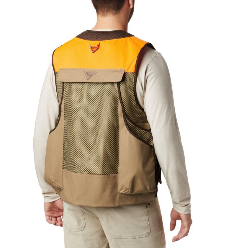 Khaki Men's Columbia PHG Ptarmigan Bird Vest | 7648-WCLQE