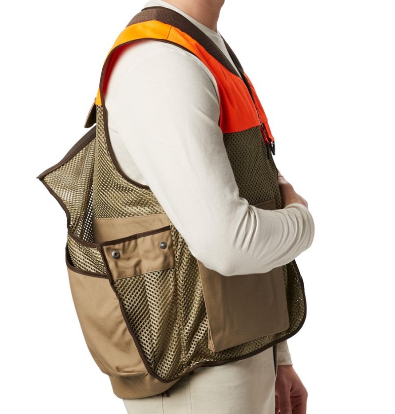 Khaki Men's Columbia PHG Ptarmigan Bird Vest | 7648-WCLQE