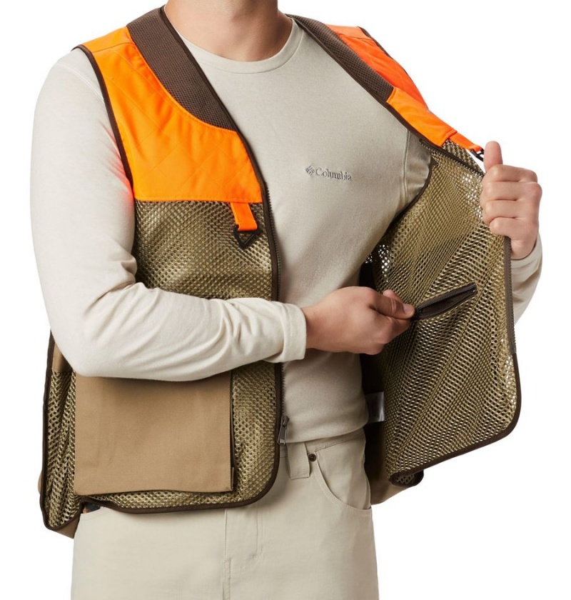 Khaki Men's Columbia PHG Ptarmigan Bird Vest | 7648-WCLQE