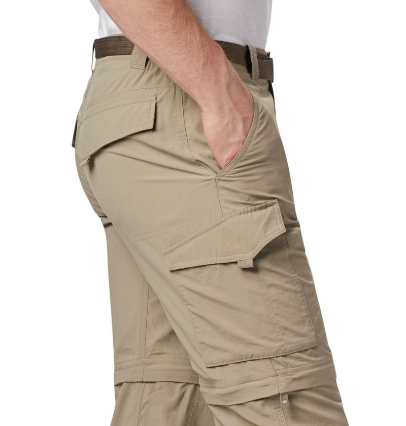 Khaki Men's Columbia Silver Ridge Convertible Pants | 6324-BUZSH