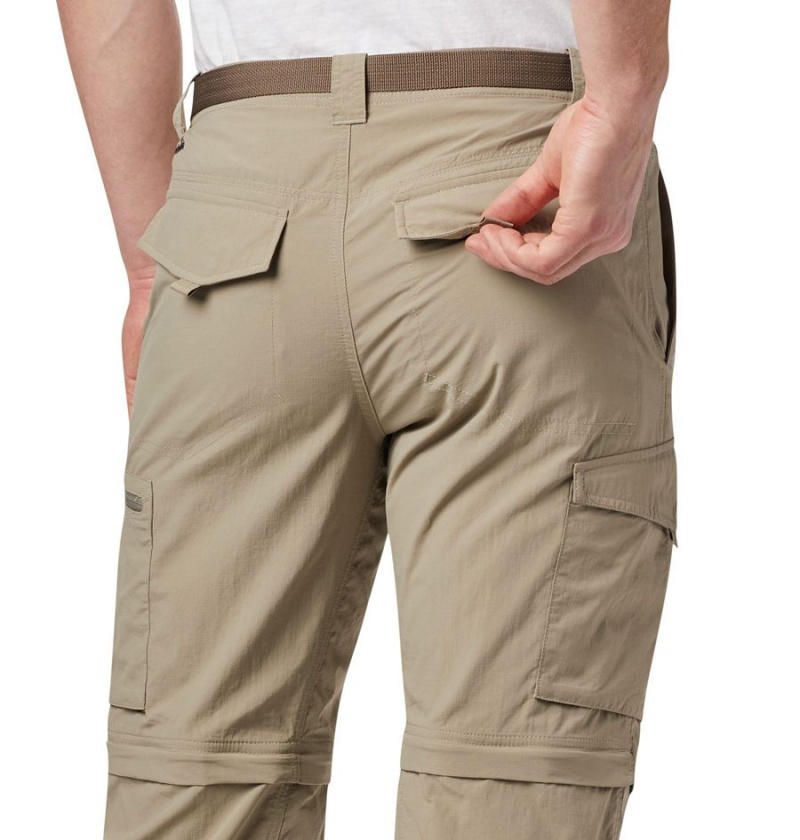 Khaki Men's Columbia Silver Ridge Convertible Pants | 6324-BUZSH