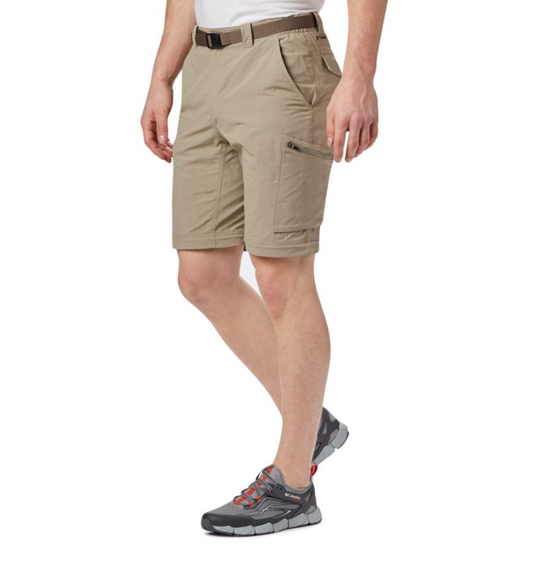 Khaki Men's Columbia Silver Ridge Convertible Pants | 6324-BUZSH