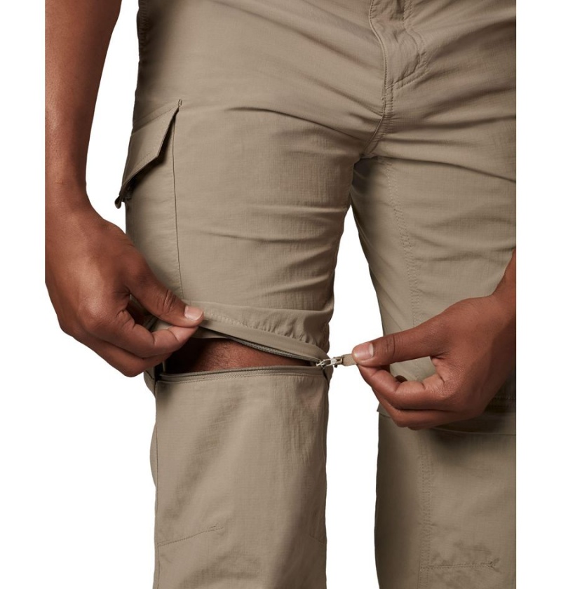 Khaki Men's Columbia Silver Ridge Convertible Pants | 6324-BUZSH