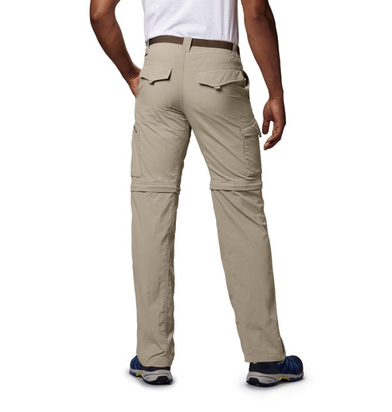 Khaki Men's Columbia Silver Ridge Convertible Pants | 4976-AJQFP