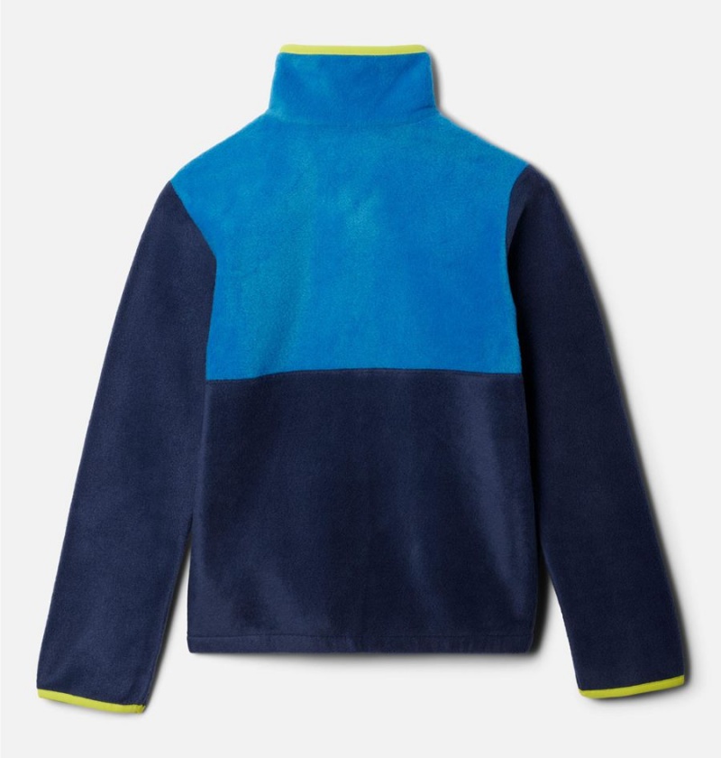 Navy Kids' Columbia Back Bowl Full Zip Fleece Jacket | 0638-VJPTS