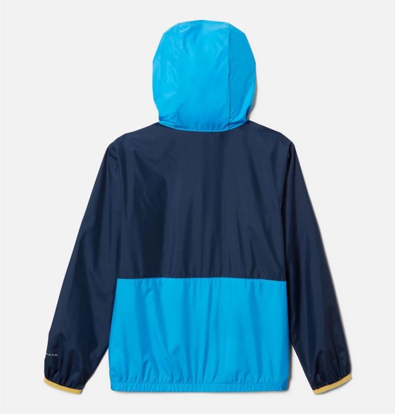 Navy Kids' Columbia Back Bowl Hooded Windbreaker Jacket | 6893-DKFWY