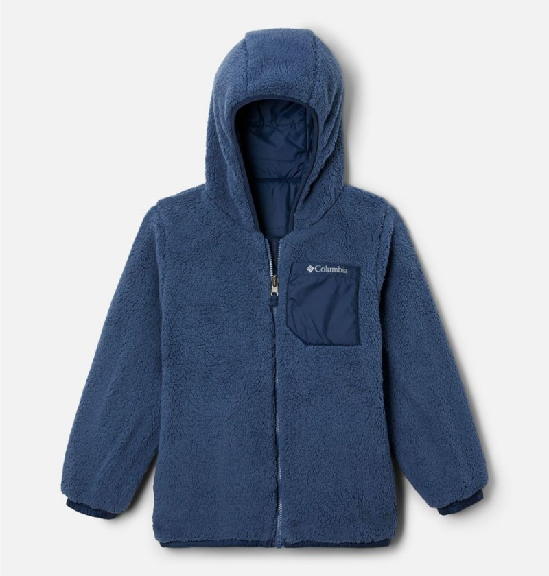 Navy Kids' Columbia Big Fir Reversible Jacket | 6853-WTNRC