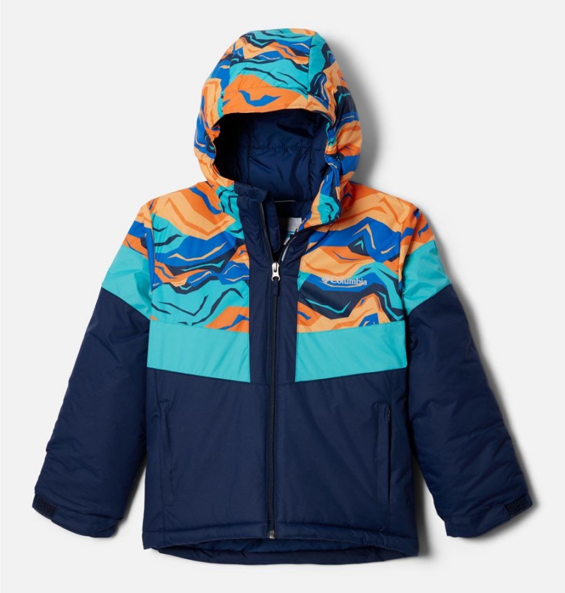 Navy Kids\' Columbia Lightning Lift II Jacket | 7169-UIRGK