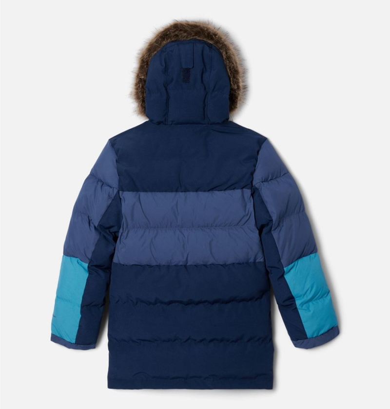 Navy Kids' Columbia Marquam Peak Fusion Insulated Parka Jacket | 7089-GMTQK