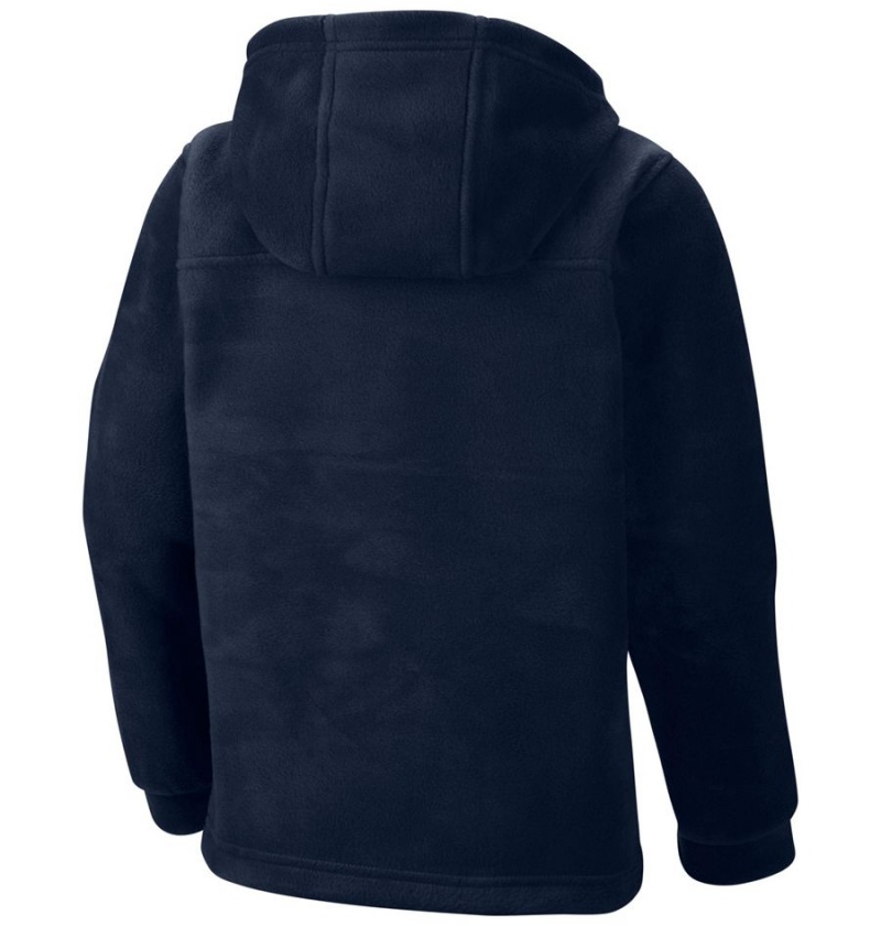 Navy Kids' Columbia Steens Mountain II Fleece Hooded Jacket | 9605-CWZRS