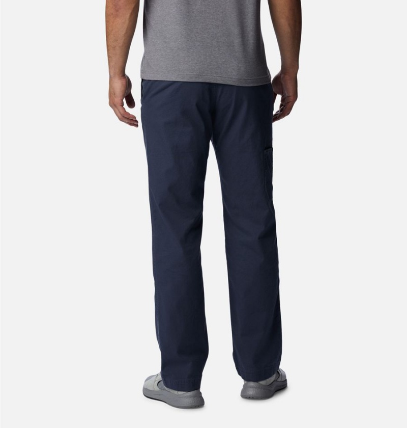 Navy Men's Columbia Flex ROC Pants | 6975-ZRTEU