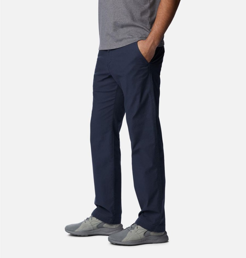 Navy Men's Columbia Flex ROC Pants | 6975-ZRTEU