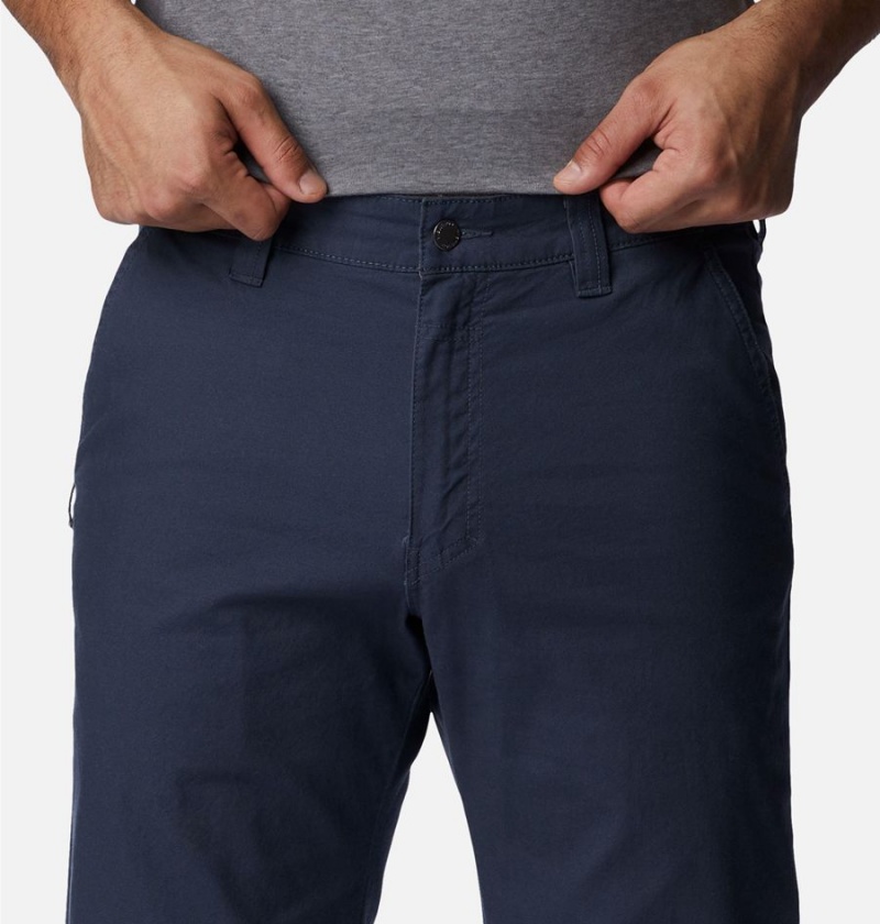 Navy Men's Columbia Flex ROC Pants | 6975-ZRTEU