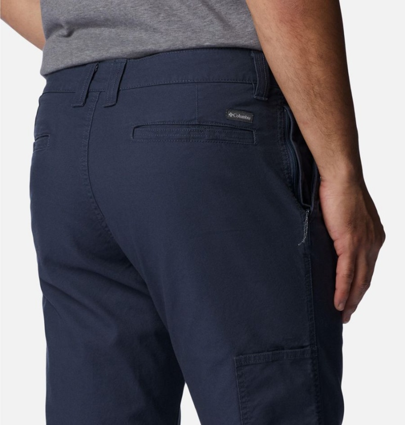 Navy Men's Columbia Flex ROC Pants | 6975-ZRTEU