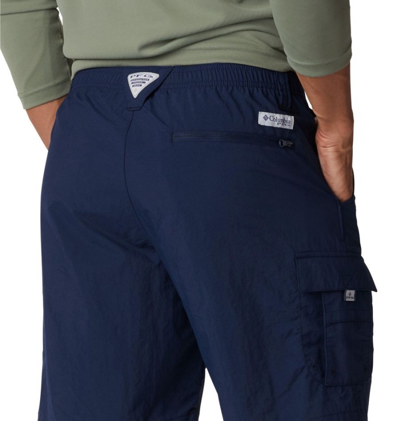 Navy Men's Columbia PFG Bahama Shorts | 7534-YTPAD