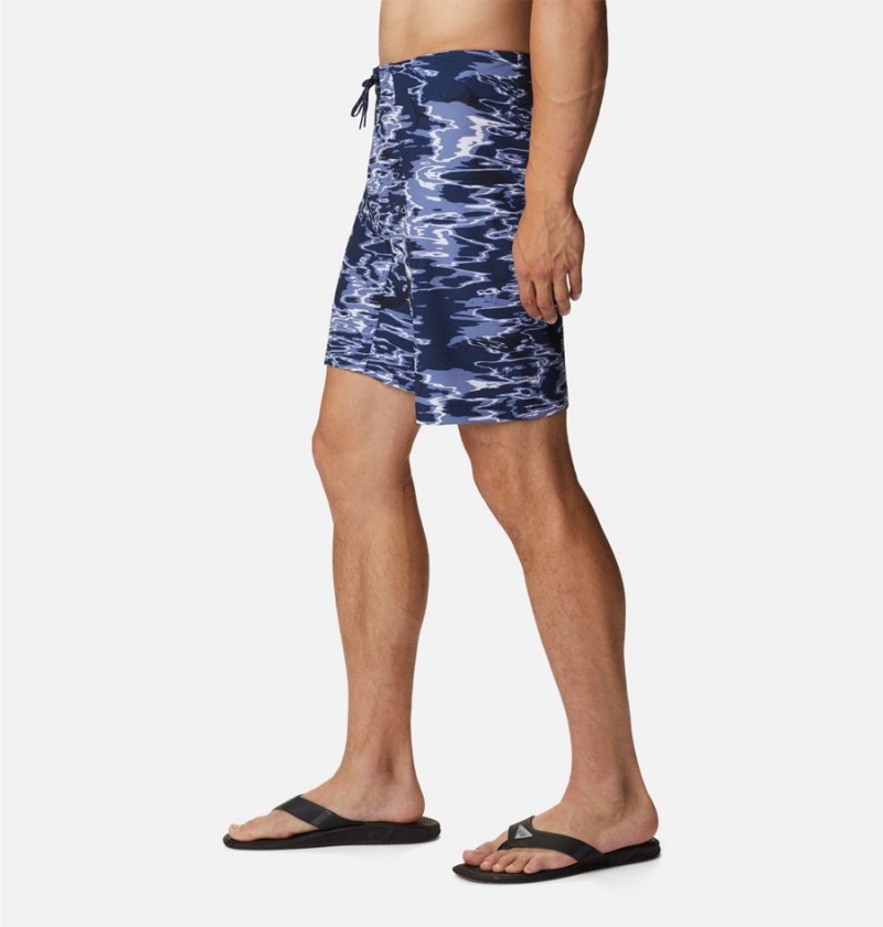 Navy Men's Columbia PFG Offshore II Board Shorts | 1607-NGQUZ