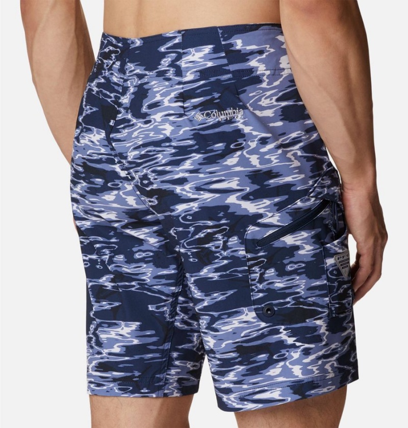 Navy Men's Columbia PFG Offshore II Board Shorts | 1607-NGQUZ