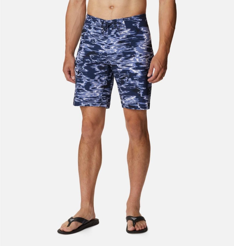 Navy Men\'s Columbia PFG Offshore II Board Shorts | 1607-NGQUZ